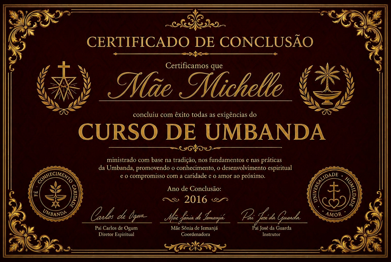 Certificado: Curso de Umbanda