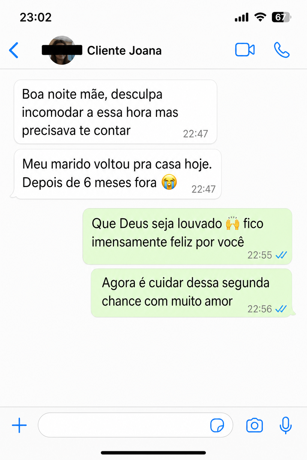 Print de conversa real no WhatsApp 2